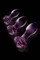 Набір анальних пробок DreamToys Glaze Glass Rosebud скляний, рожевий, 3 шт.