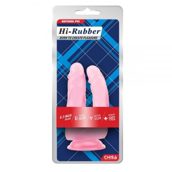 Фаллоимитатор двойной  Hi-Rubber, Pink