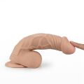 Реалистичный вибратор на мощной присоске с выносным пультом - Real Extreme Vibrating Dildo 9"