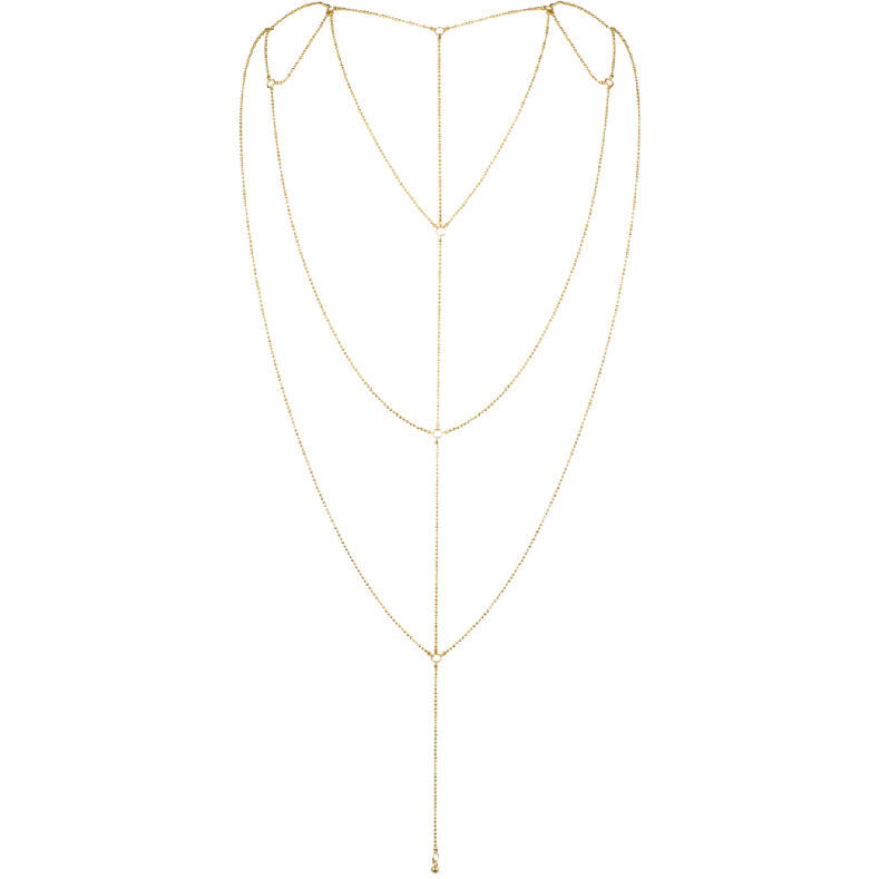 Цепочка для спины Bijoux Indiscrets Magnifique Back and Cleavage Chain - Gold, украшение для тела