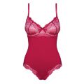 Боди с открытой спиной Obsessive Rosalyne, бордовое, XXL