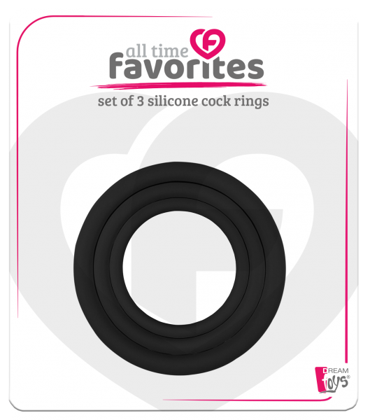 Набор эрекционных колец ALL TIME FAVORITES COCKRINGS