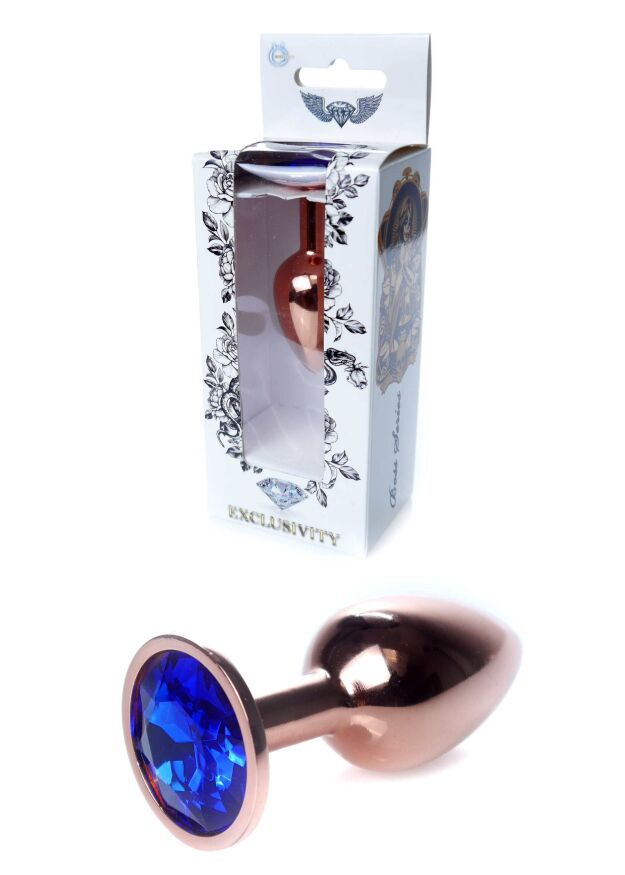 Анальна пробка Plug-Jewellery Red Gold PLUG- Dark Blue