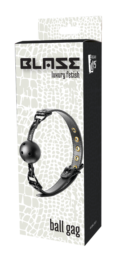 Кляп 4,7 см BLAZE LUXURY BALL GAG CROCO BLACK
