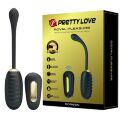 Черное виброяйцо в стильном дизайне с пультом ДУ Pretty Love Royal Pleasure Doreen Black