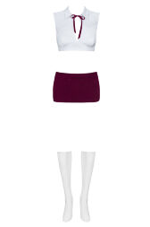 Рольовий костюм - Obsessive Student Set White/Burgundy - L/XL