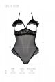 Эротическое боди Passion DOLLY BODY, L/XL, black, с открытыми чашками