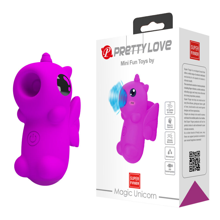 Оригінальний й симулятор орального сексу для жінок - Pretty Love Magic Unicorn Stimulator Purple