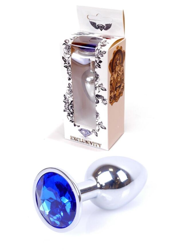 Анальна пробка - Jewellery Silver Plug Dark Blue
