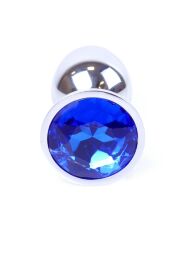 Анальна пробка - Jewellery Silver Plug Dark Blue