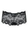Кружевные трусики-шортики Obsessive Idillia shorties black L/XL