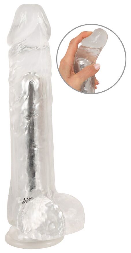 Прозорий вібратор у формі пеніса- Crystal Clear Vibrator 24.5 см