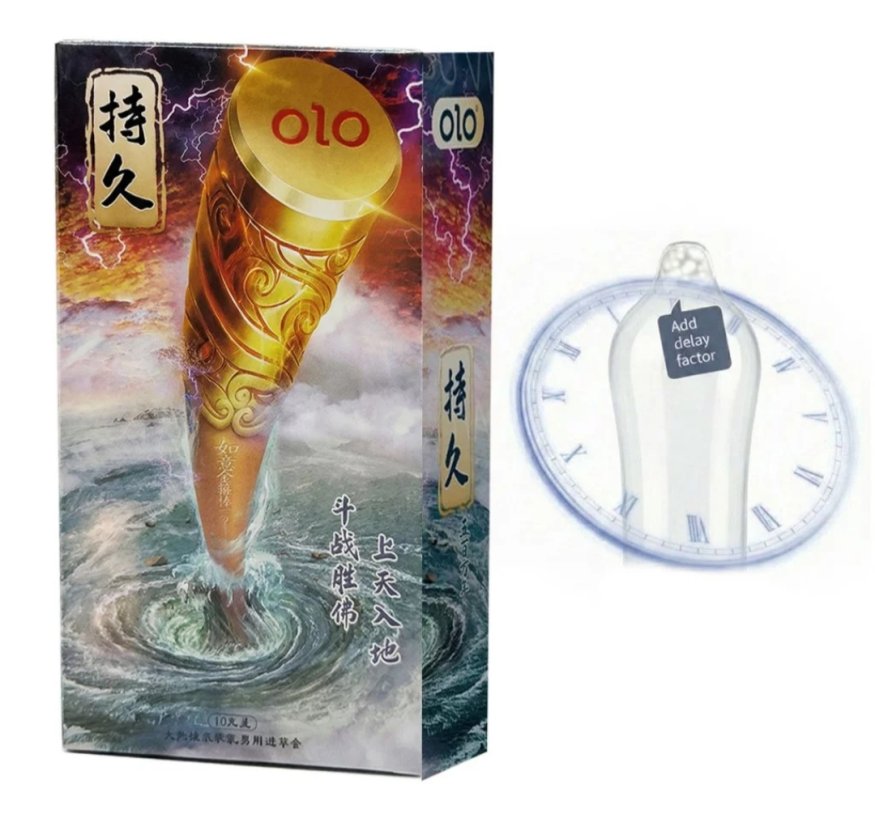 Презервативи Olo Thunder Spear, тонкі з пролонгуючим ефектом