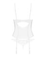 Корсет Obsessive Alissium corset &amp; thong, XS/S, гнучкі кісточки, відкрита спина, стрінги в комплекті
