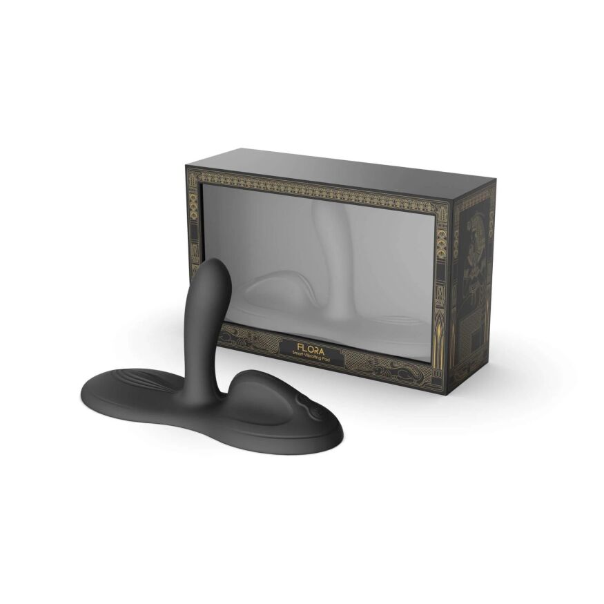 Sit-on-top смарт-вібратор Zalo  -  Flora Smart Vibrating Pad Obsidian Black, 9 моторів