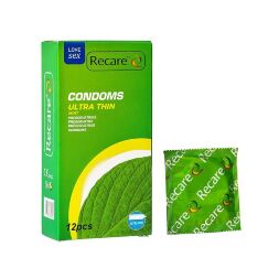Презервативи Recare Ultra Thin Mint Condoms 12 шт, ультратонкі, аромат: м'ята