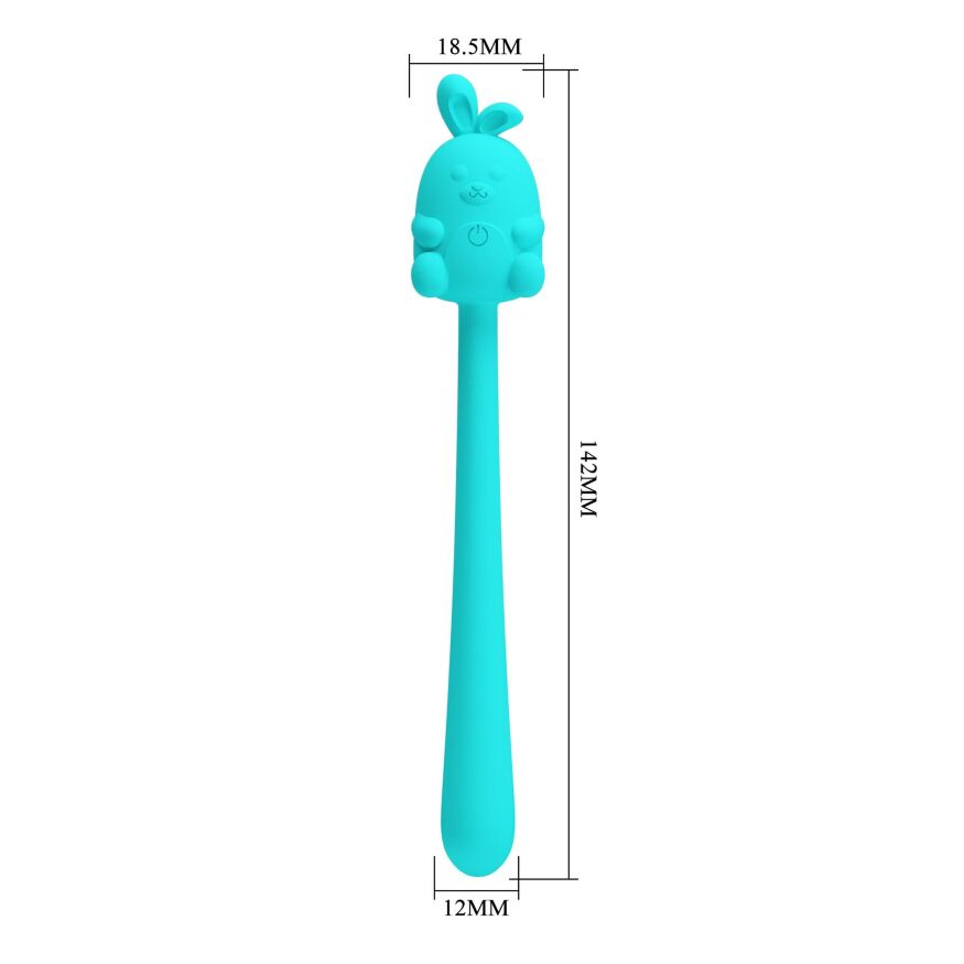 Маленький кролик с мощной вибрацией 2 в 1 CUTE BUNNY, Flirting Stick, 7 vibration functions, Magnetic USB charging