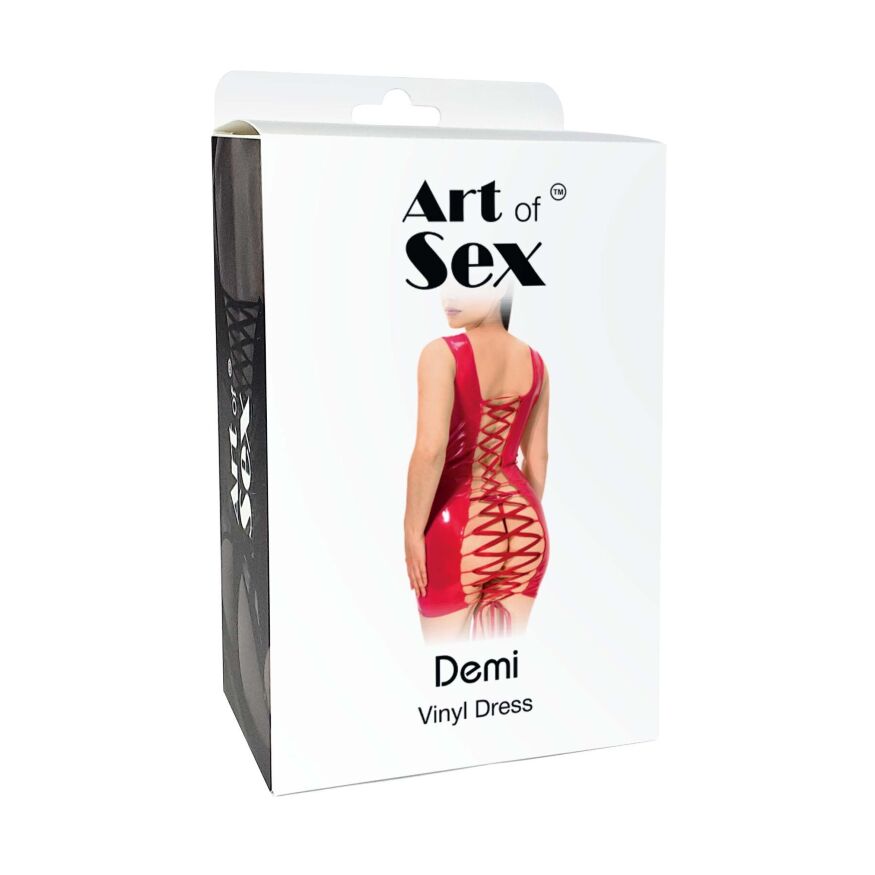 Лакированное платье на шнуровке Art of Sex - Demi, цвет черный, L-2XL