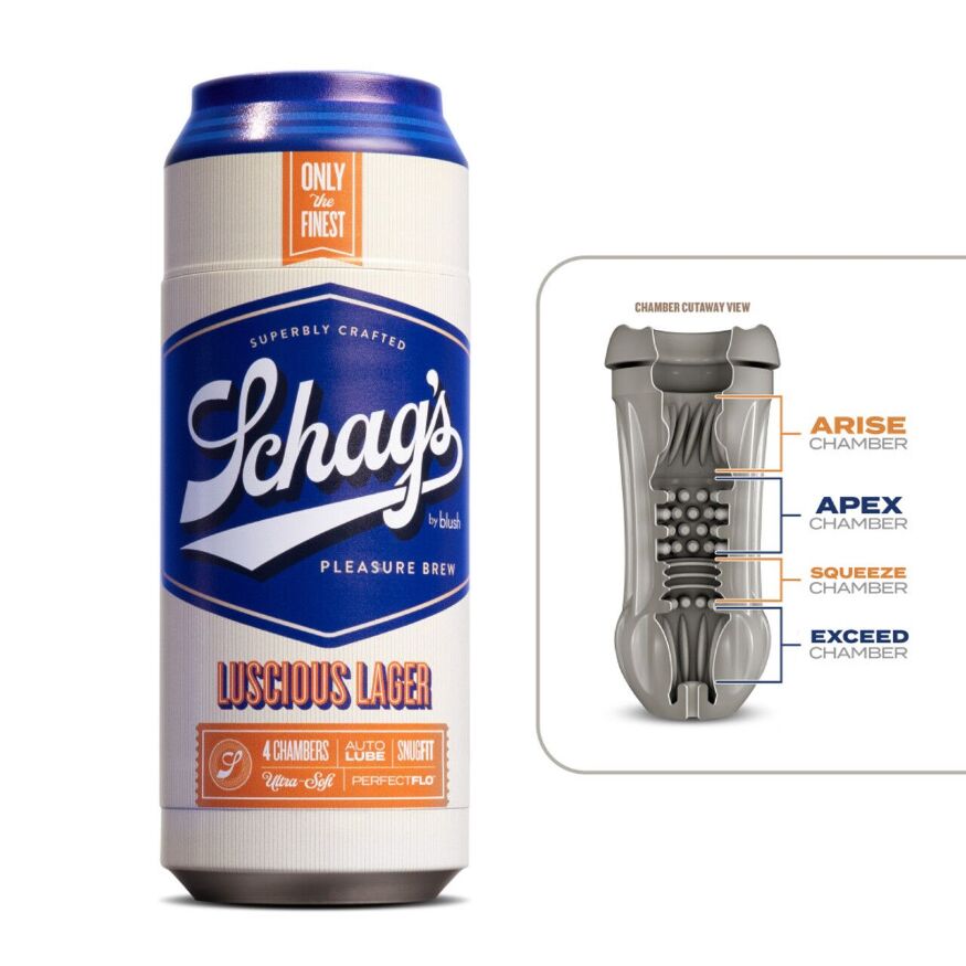 Мастурбатор – банка пива Blush Schag's Luscious Lager Masturbator Frosted, самозмащуваний, вакуум
