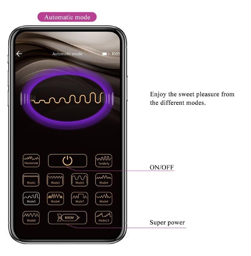 Смарт віброяйце серії Pretty Love ABNER 12 APP