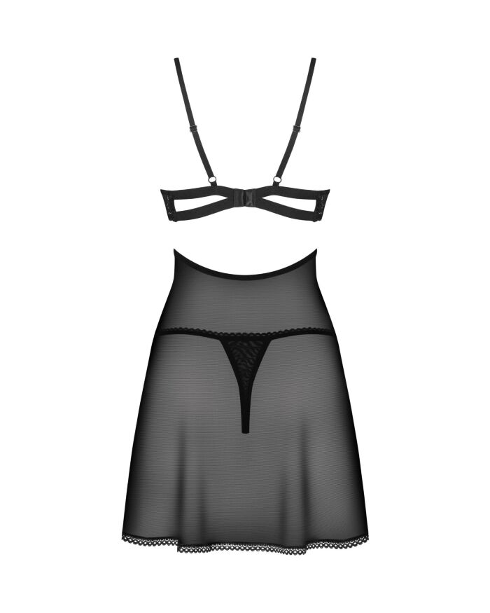Бэби-долл Obsessive Nutris babydoll &amp; thong XL/2XL