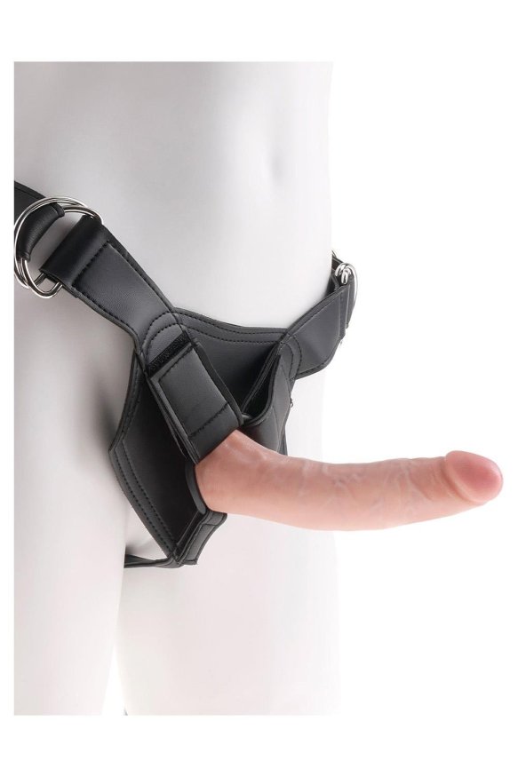 Страпон: фаллоимитатор с кольцами Pipedream King Cock Strap-On 7"