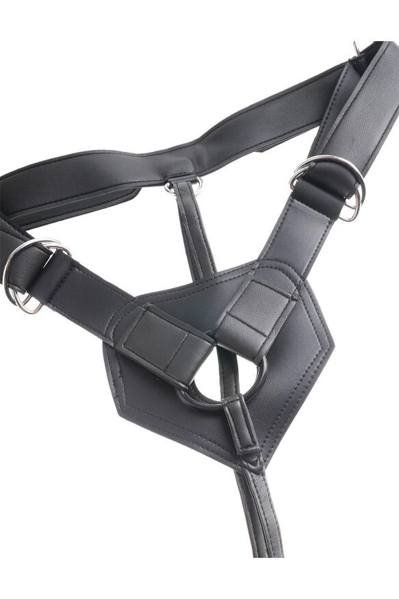 Страпон: фаллоимитатор с кольцами Pipedream King Cock Strap-On 7"