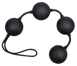 Чотири вагінальних кульки з бархатистою поверхнею Velvet Black Balls