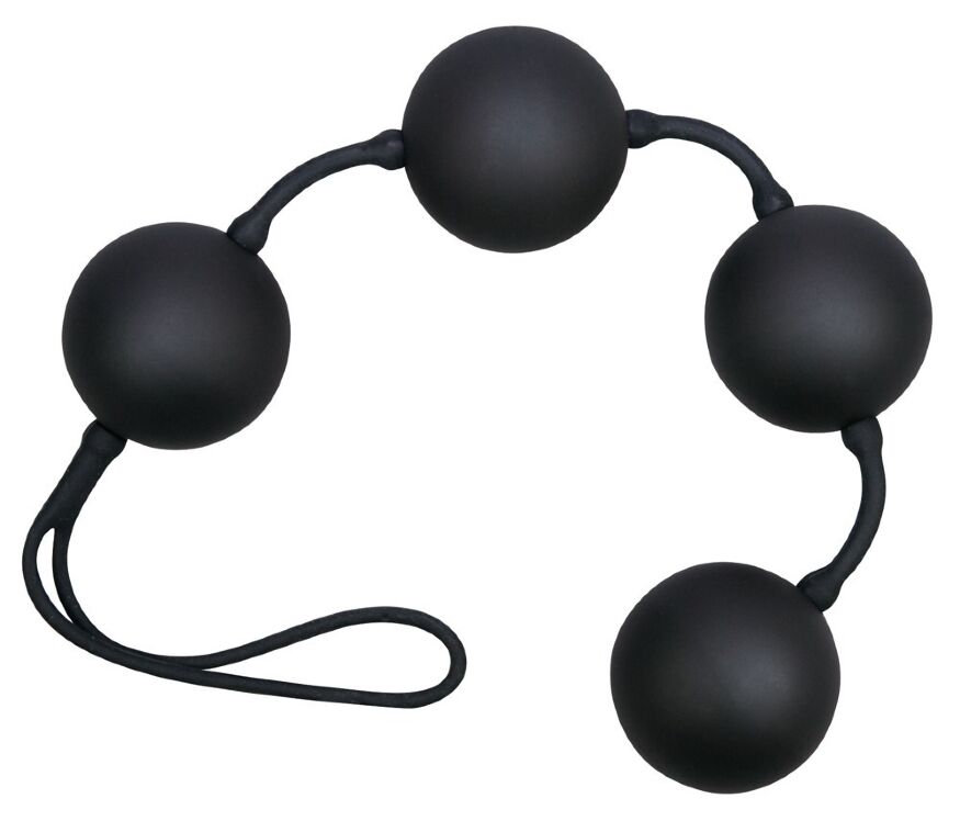 Чотири вагінальних кульки з бархатистою поверхнею Velvet Black Balls