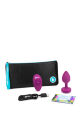 Анальная пробка с вибрацией B-Vibe Vibrating Jewel Plug S/M Pink Ruby, силиконовая, розовая