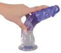 Упругий гелевый фаллоимитатор на присоске Crystal Clear Dildo 22.5 cm