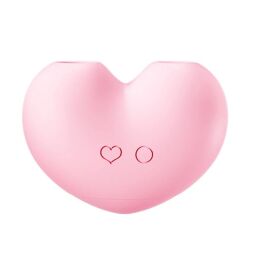 Кліторальний вакуумний стимулятор з язичком BeYourLover Heart у формі серця, рожевий