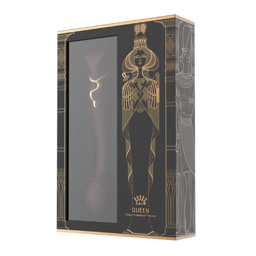 Смарт вибратор 3в1 Zalo — Queen Wine Red, пульсирующая жемчужина и вакуум, кристалл Swarovski