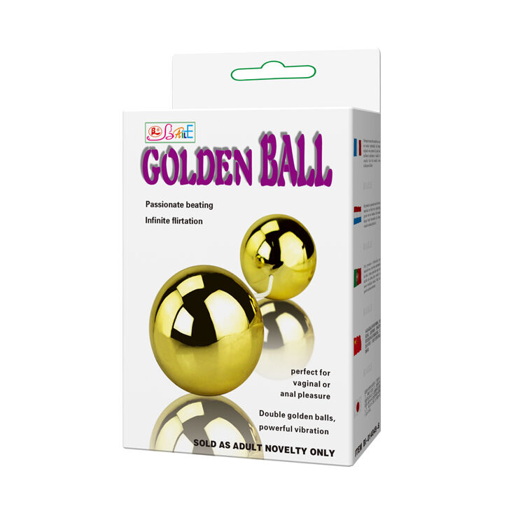 Золотисті вагінальні кульки з вібрацією Golden Ball