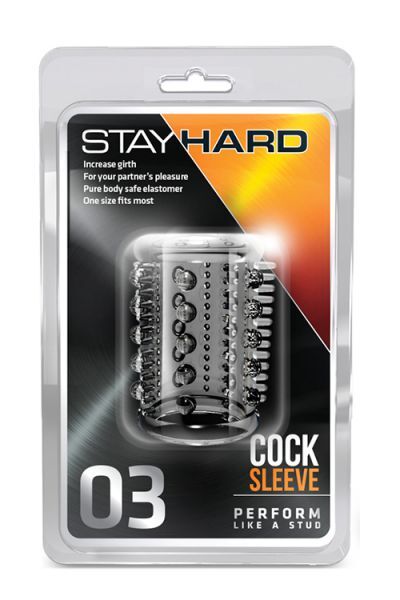 Насадка STAY HARD-COCK Sleeve 03, CLEAR
