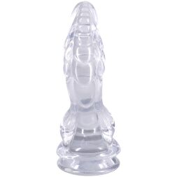 Фэнтезийный фаллоимитатор Doc Johnson Crystal Jellies - Invader Dong 8.5 Inch - Clear