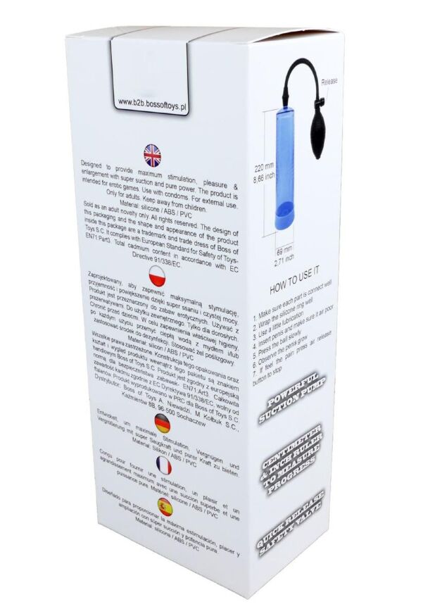 Вакуумна помпа з грушою - Powerpump Blue