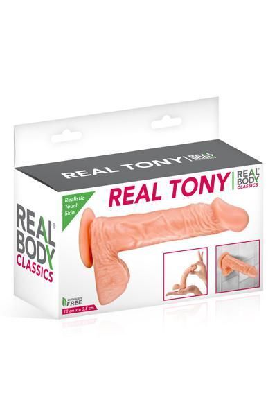 Фаллоимитатор Real Body - Real Tony Flesh, TPE, диаметр 3,5см