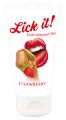 2в1 лубрикант и массажное масло – Lick It!  Strawberry, 50 мл