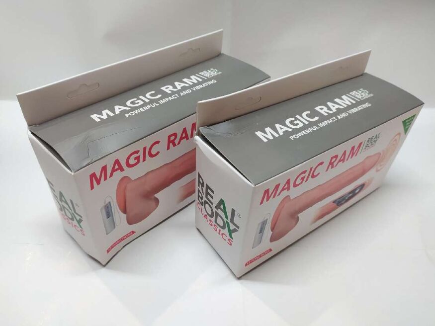 Фаллоимитатор-пульсатор с вибрацией Real Body - Magic Ram (мятая упаковка)