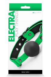 Кляп силіконовий NS Novelties Electra, зелений неон