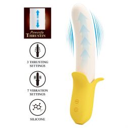 Оригінальний силіконовий вібратор у вигляді яскравого банана - Pretty Love Banana Geek Vibrator