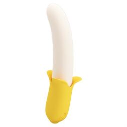 Оригінальний силіконовий вібратор у вигляді яскравого банана - Pretty Love Banana Geek Vibrator