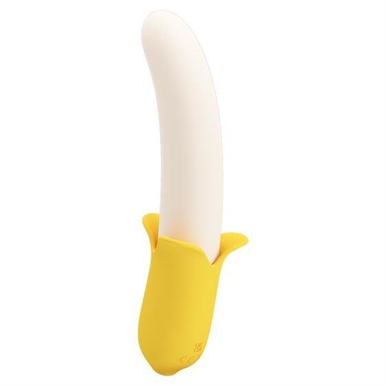 Оригінальний силіконовий вібратор у вигляді яскравого банана - Pretty Love Banana Geek Vibrator