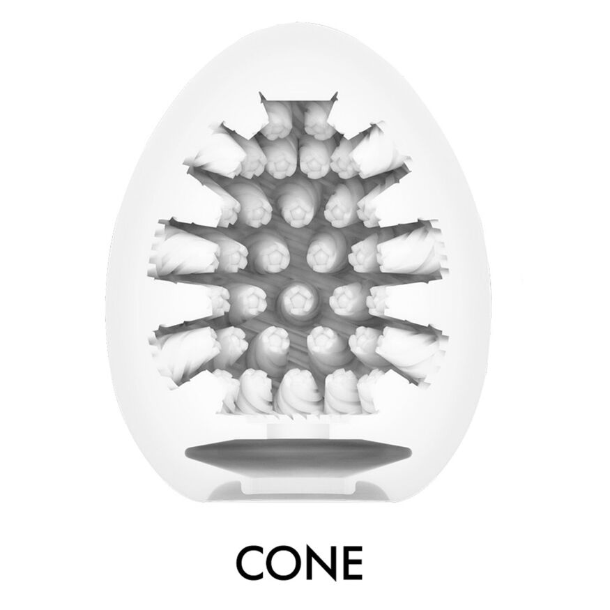 Мастурбатор-яйцо Tenga Egg Cone, плотный TPE, пробник лубриканта 5 мл
