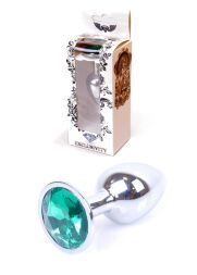 Анальна пробка - Jewellery Silver Plug Green