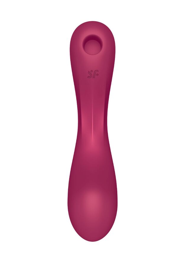 Вакуумный вибратор с тройной стимуляцией Satisfyer Curvy Trinity 1, бордовый