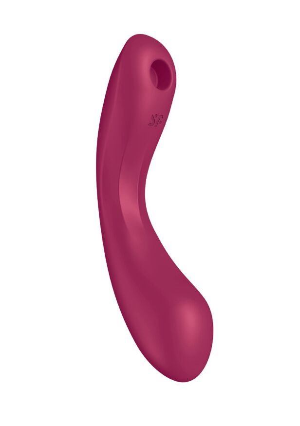 Вакуумный вибратор с тройной стимуляцией Satisfyer Curvy Trinity 1, бордовый