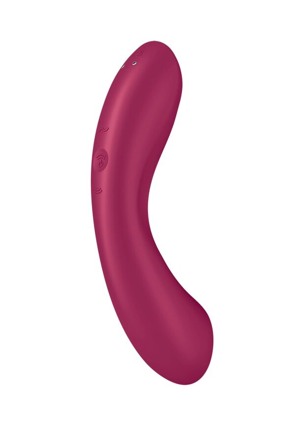 Вакуумный вибратор с тройной стимуляцией Satisfyer Curvy Trinity 1, бордовый