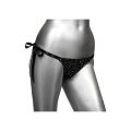 Трусики зі стразами на зав'язках CalExotics Radiance Side-Tie Panties, чорні, One size